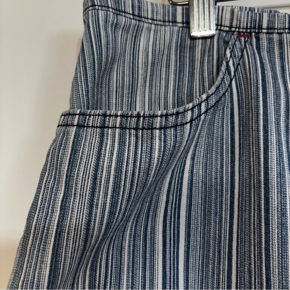 5/$25 Ricki’s Striped Blue Denim Skirt Womens 32 Vintage Western Cowgirl Rodeo - Picture 5 of 9
